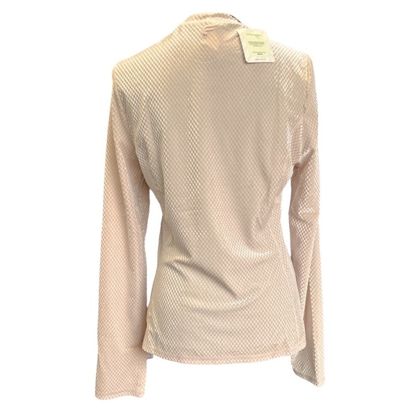 Fabletics Velour Seamed L/S Top‎ Natural Blush Size Large - Picture 2 of 7